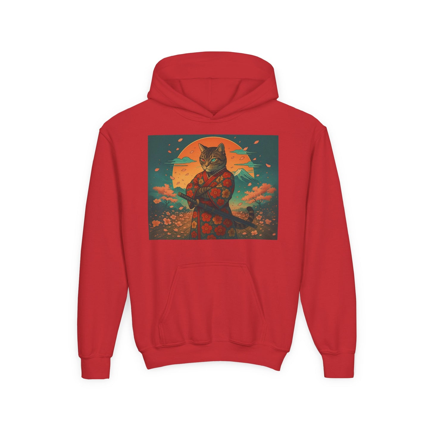 Youth Cat-Themed Hoodie, Cool and Cozy Sweatshirt for Kids, Ideal for Gifts, School Days, and Casual Outings, Unisex