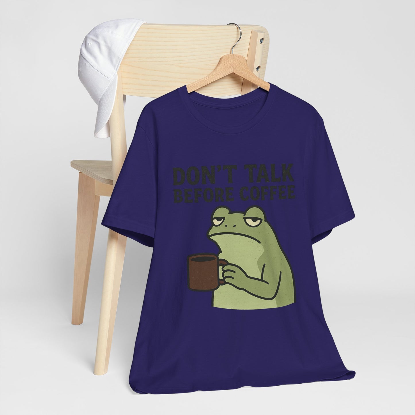 Don't Talk Before Coffee Grumpy Frog Shirt Funny Coffee Lover Tee Not A Morning Person Introvert Dad Gift Barista Graphic