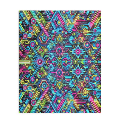 Futuristic Neon Circuit Puzzle-Ultra-Detailed Geometric Jigsaw for Adults | Sci-Fi Abstract Challenge (1000+ Pieces)