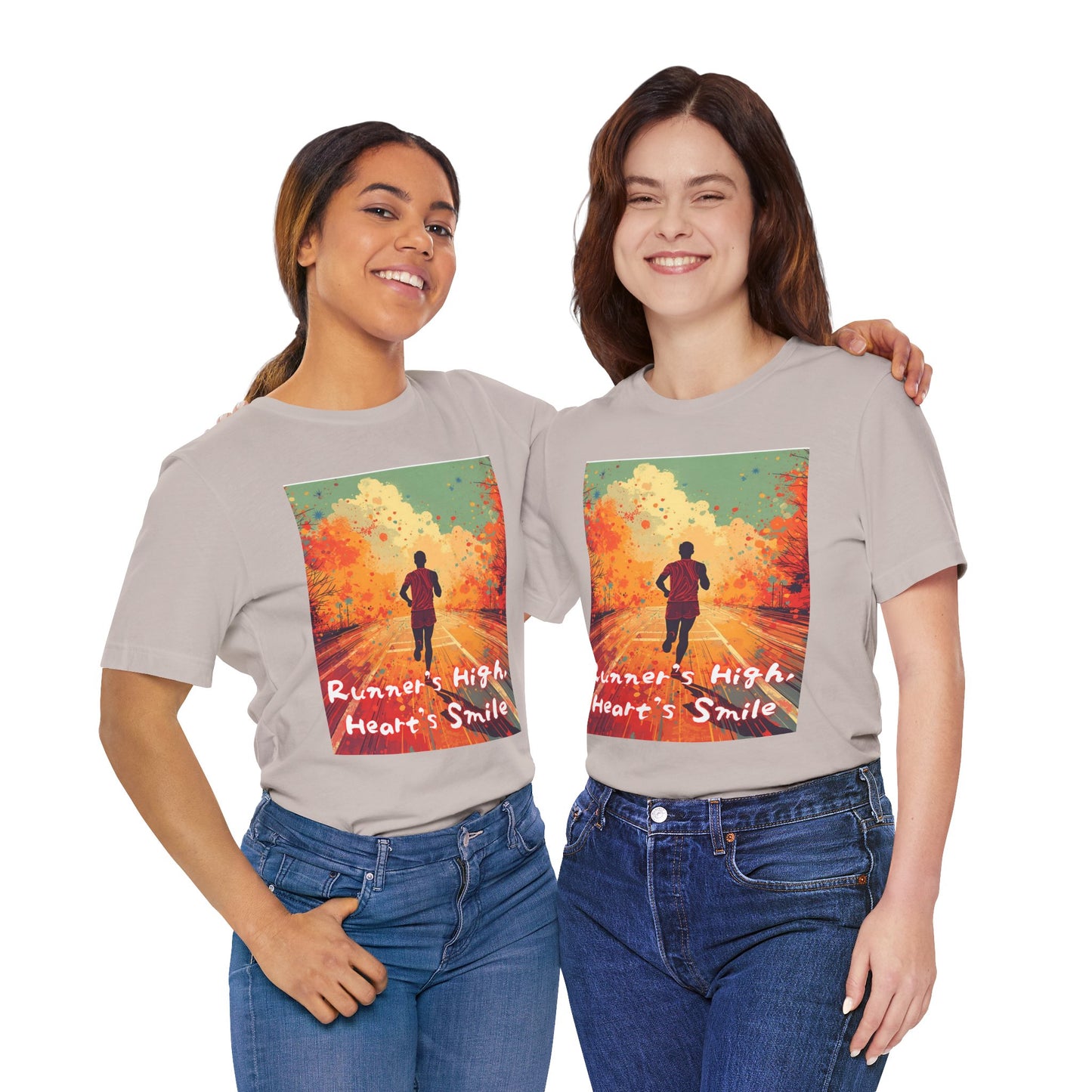 Runners High Hearts Smile marathon wall art rainbow runner canvas motivational running decor gift for runners home gym office