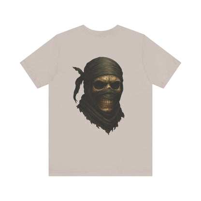 Dark Ninja Skull T-Shirt - Japanese Horror Art, Ninja Skeleton Graphic Tee, High-Detail Gothic Warrior Shirt, Unisex Streetwear