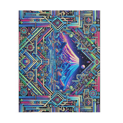 Neon x Geometric x Mt. Fuji! A super tricky puzzle with a cool sci-fi vibe-perfect brain workout for adults! 1000+ pieces of fun!