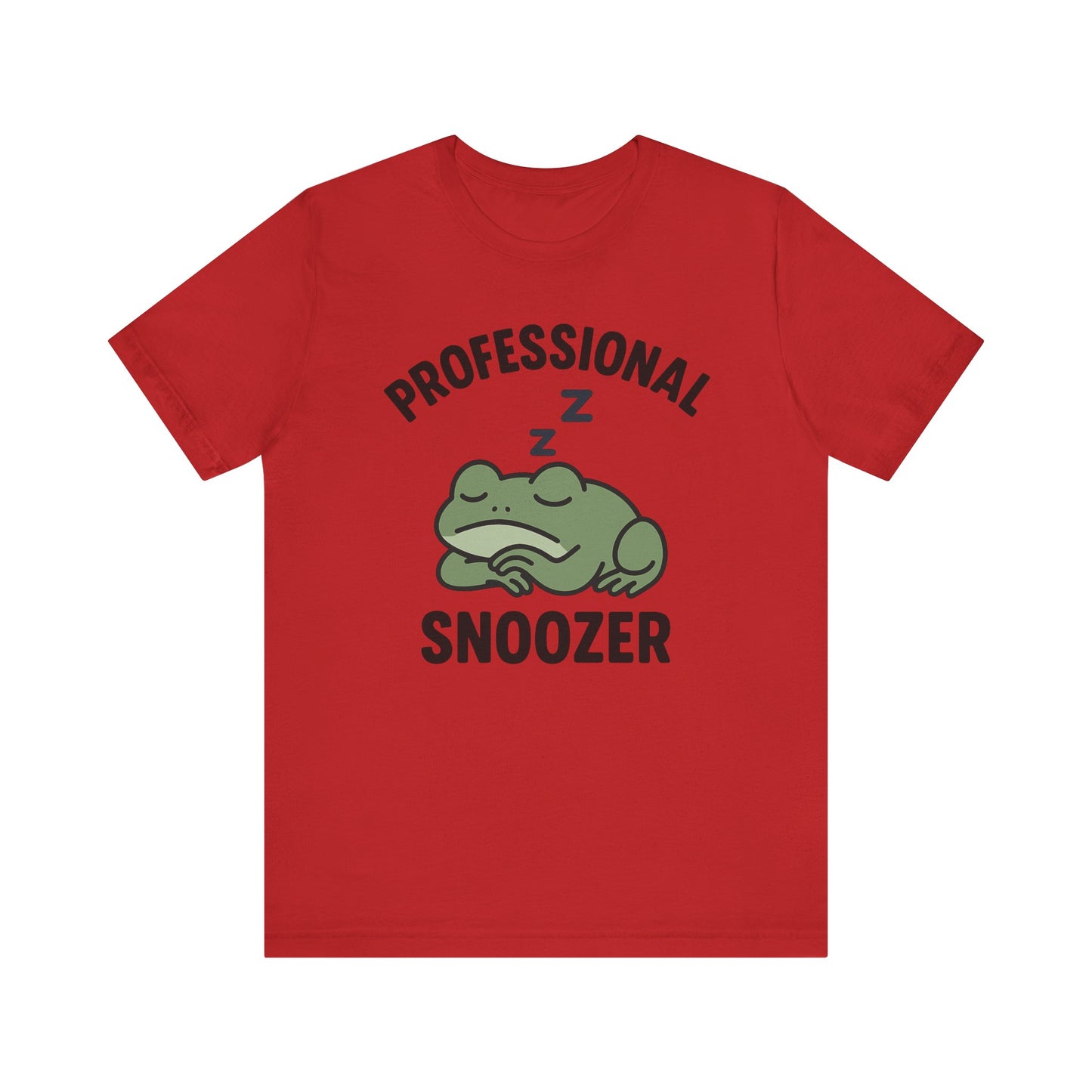 Professional Snoozer Frog Shirt Funny Sleepy Tee Night Owl Top Coffee First Gift for Dad Cute Graphic Cozy Loungewear