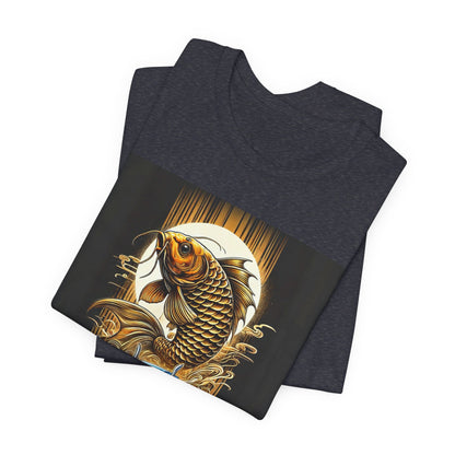 Bold Koi & Truck Fusion T-Shirt | Japanese Golden Carp AND Convoy Art Tee | Vibrant Streetwear for Truckers AND Tattoo Fans No.2