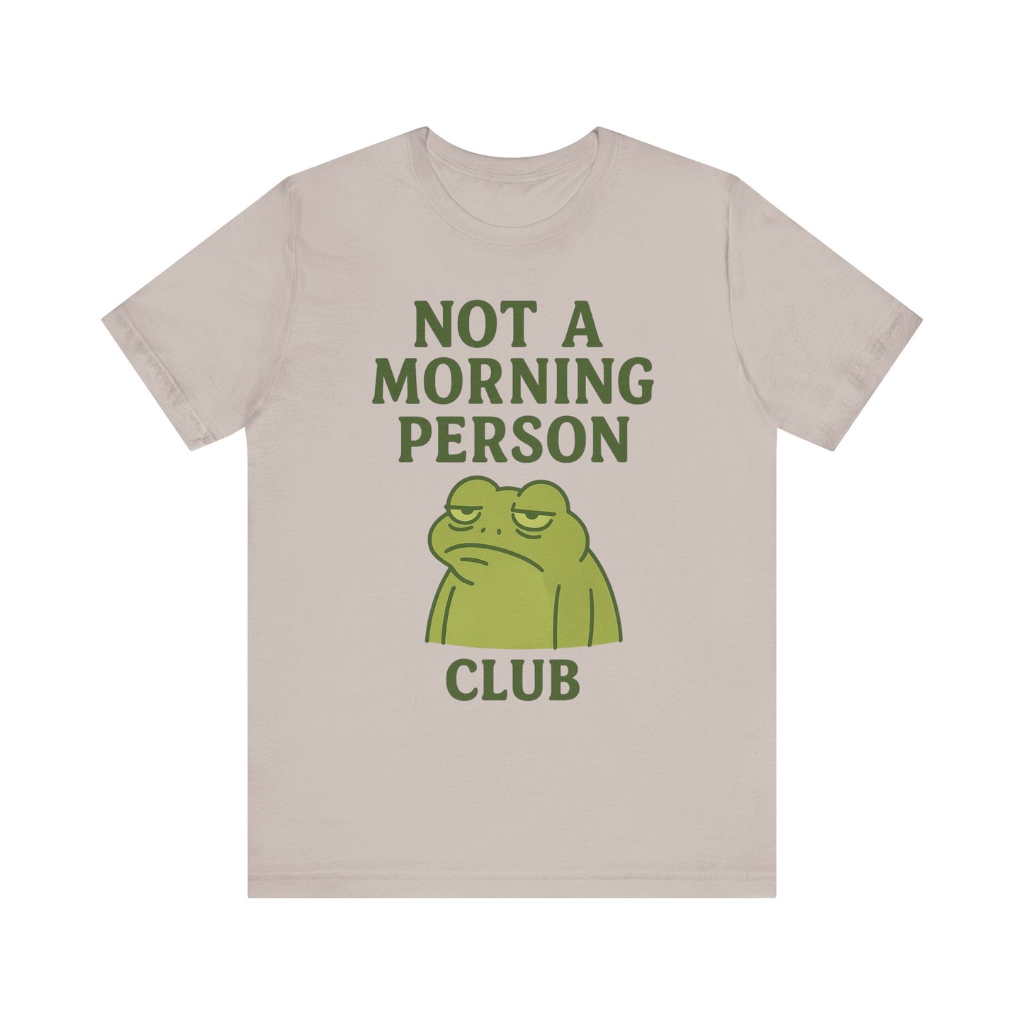 Not a Morning Person Club Sleepy Frog Shirt Funny Coffee Before Talk Tee Kawaii Aesthetic Gift for Dad Cozy Graphic Top