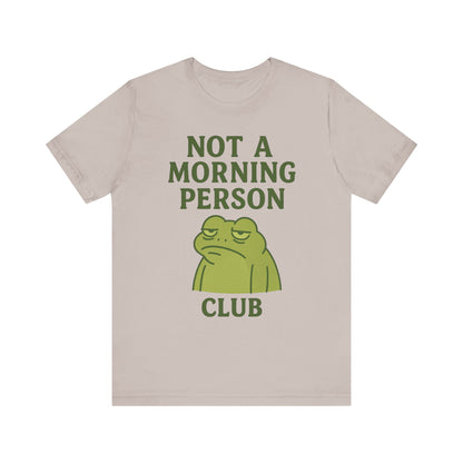 Not a Morning Person Club Sleepy Frog Shirt Funny Coffee Before Talk Tee Kawaii Aesthetic Gift for Dad Cozy Graphic Top