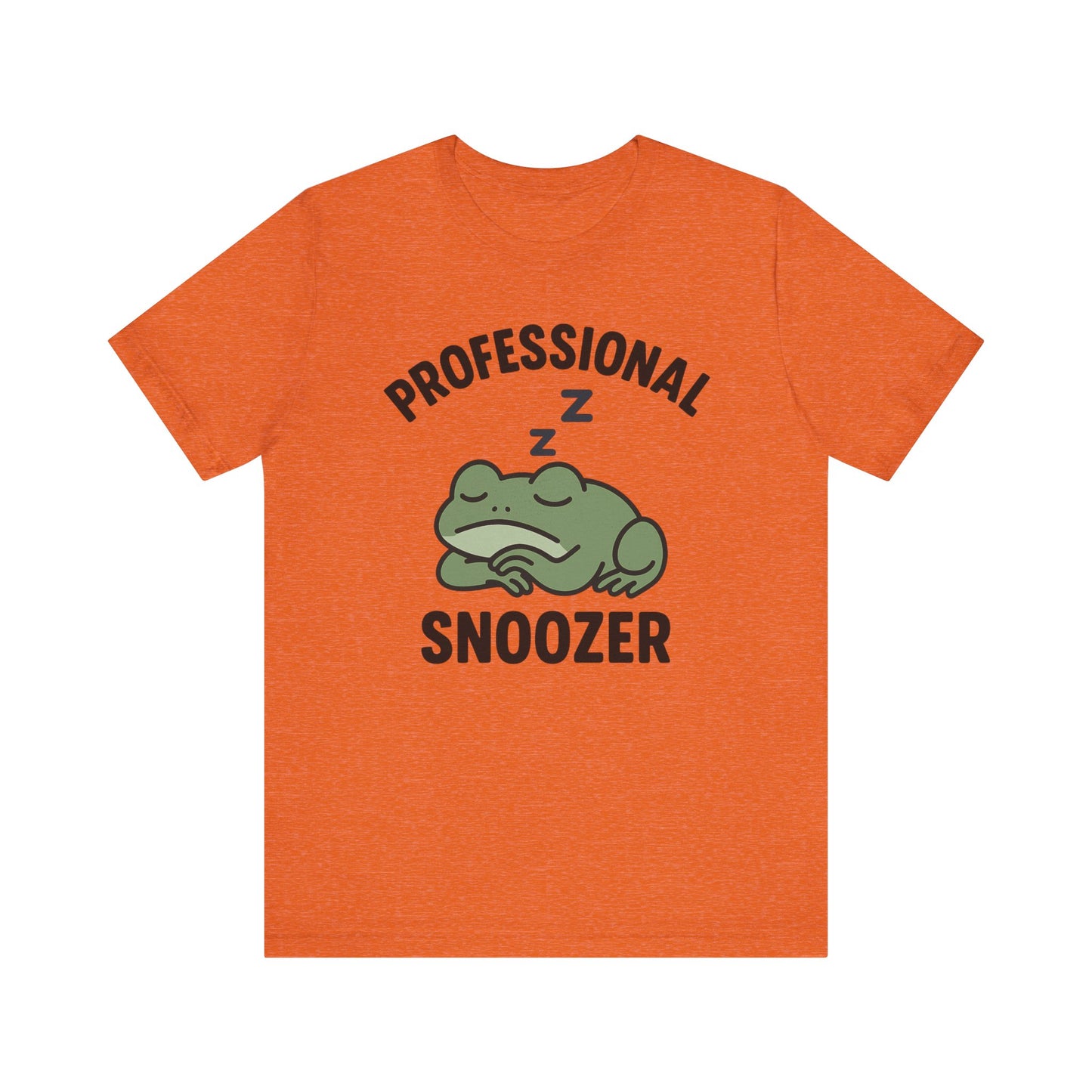 Professional Snoozer Frog Shirt Funny Sleepy Tee Night Owl Top Coffee First Gift for Dad Cute Graphic Cozy Loungewear