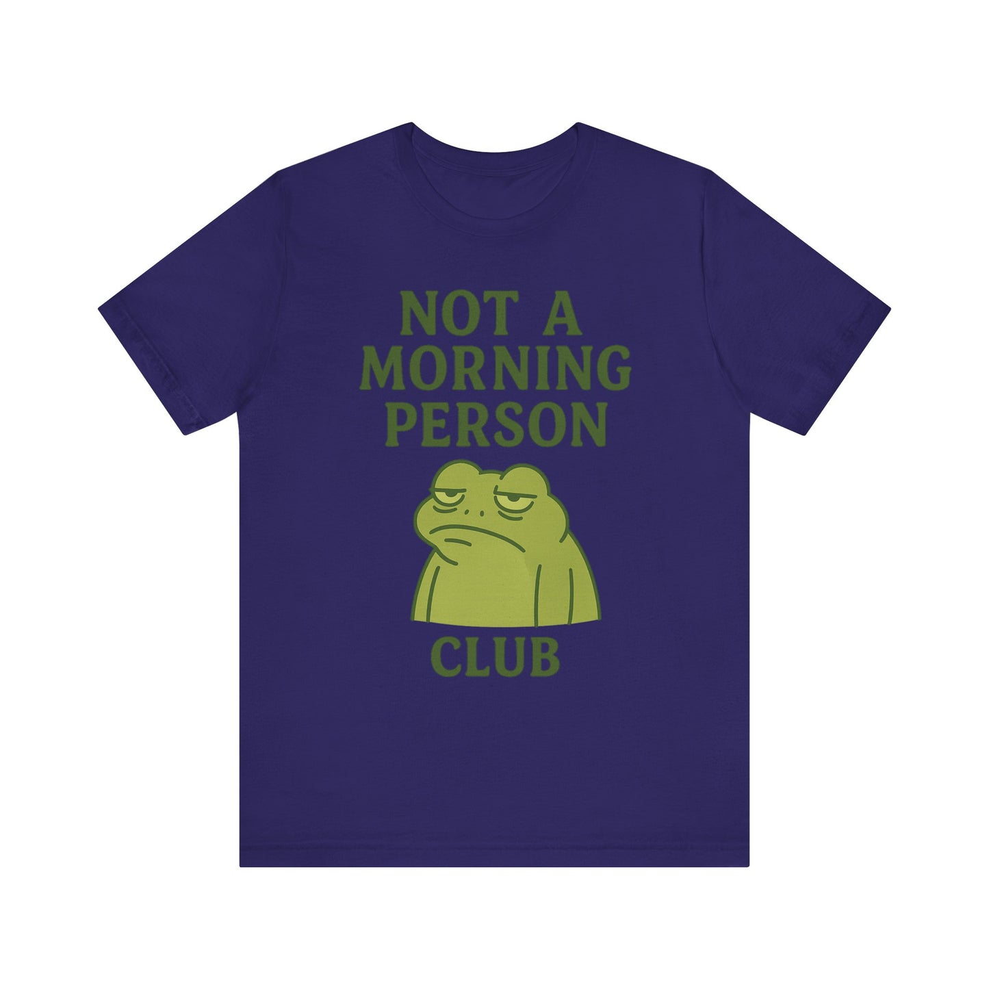 Not a Morning Person Club Sleepy Frog Shirt Funny Coffee Before Talk Tee Kawaii Aesthetic Gift for Dad Cozy Graphic Top