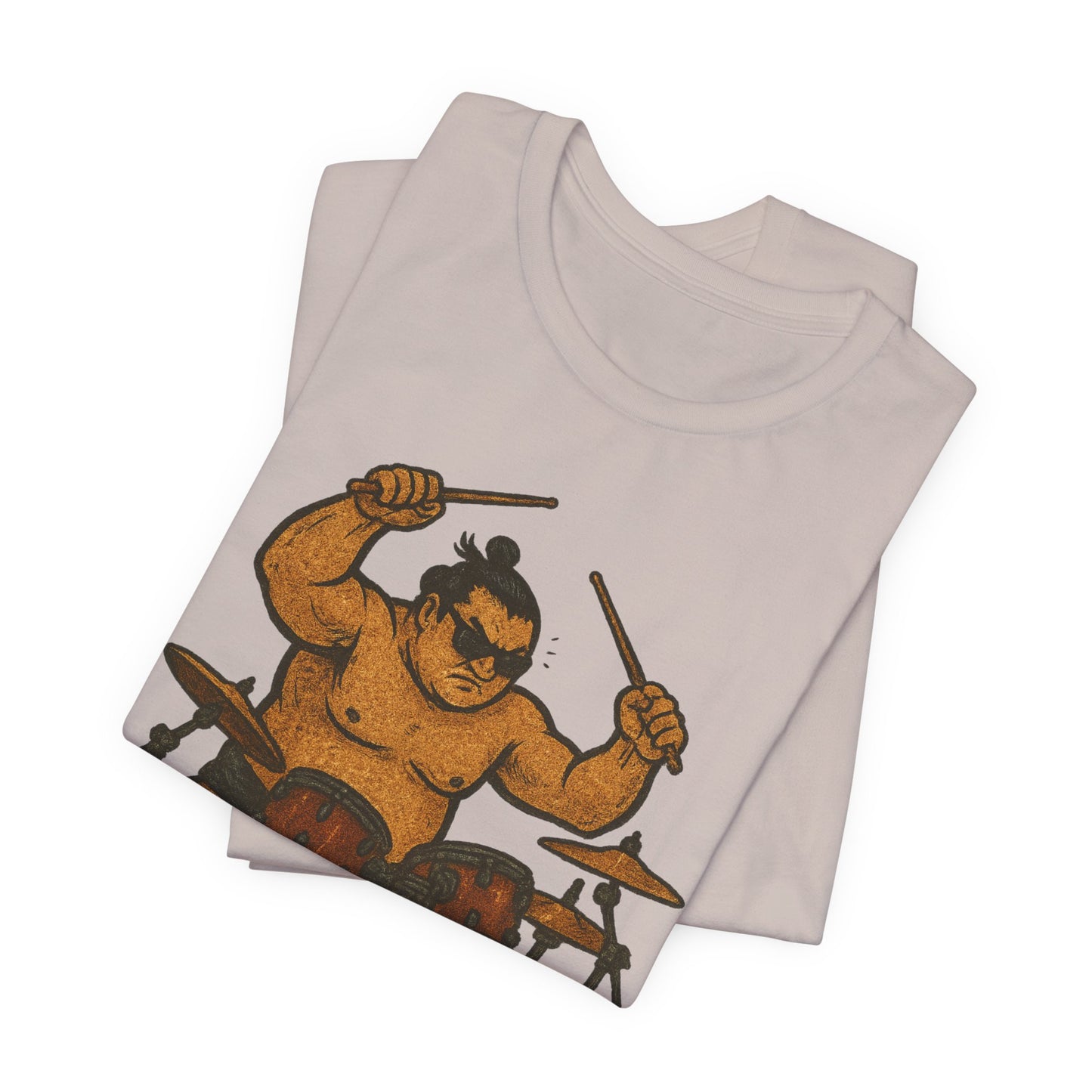 Sumo Drummer Graphic Tee Japanese Sumo Playing Drums Shirt for Music Lovers Band Dads Birthday Gift Festival Wear Streetwear Art