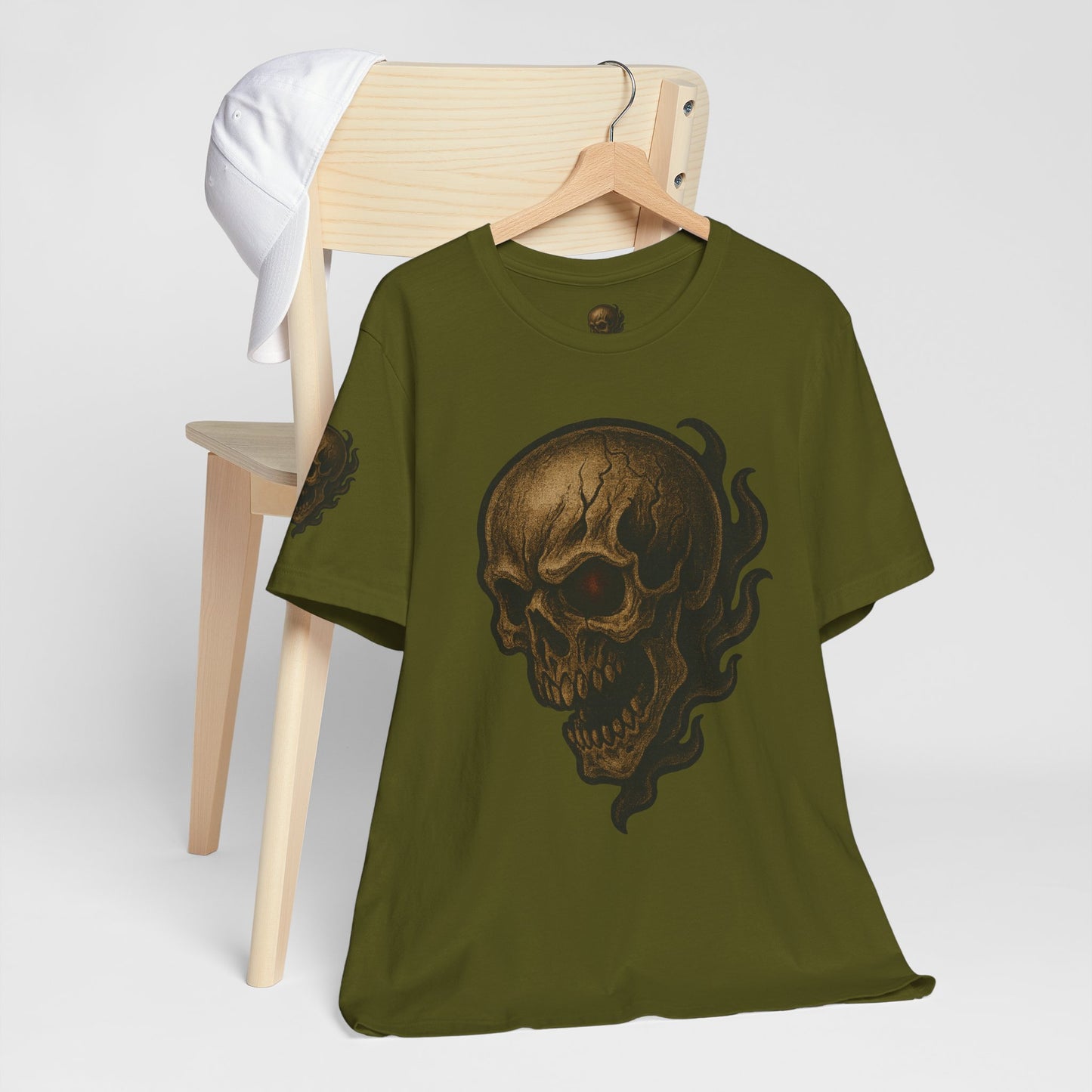 Gashadokuro Skull Tattoo Style Face Graphic Shirt Horror Yokai Streetwear for Adults Dad Gift Japanese Art Tee