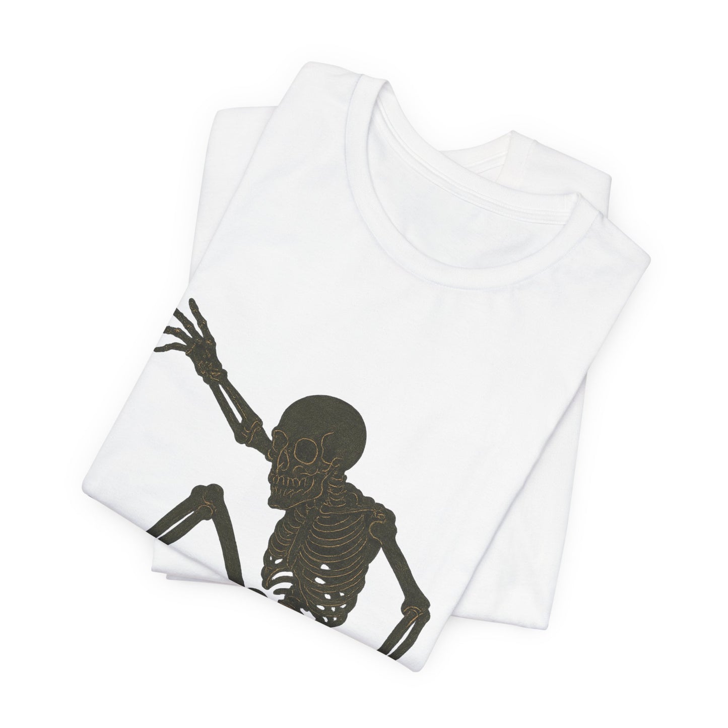 Skater Skeleton Graphic Tee for Adults - Vintage-Style Skeleton Skateboarding Shirt - Edgy Streetwear T-Shirt for Skaters and Art Lovers