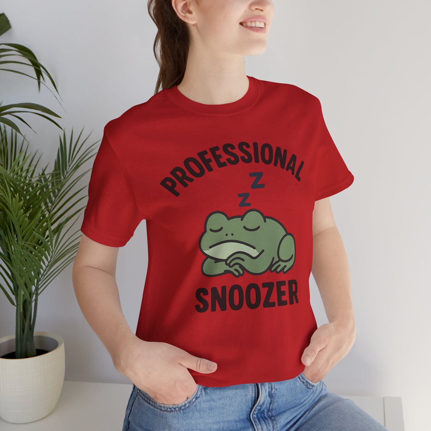 Professional Snoozer Frog Shirt Funny Sleepy Tee Night Owl Top Coffee First Gift for Dad Cute Graphic Cozy Loungewear