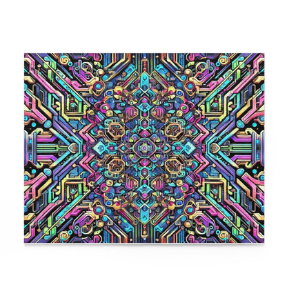 Futuristic Neon Circuit Puzzle-Ultra-Detailed Geometric Jigsaw for Adults | Sci-Fi Abstract Challenge (1000+ Pieces)