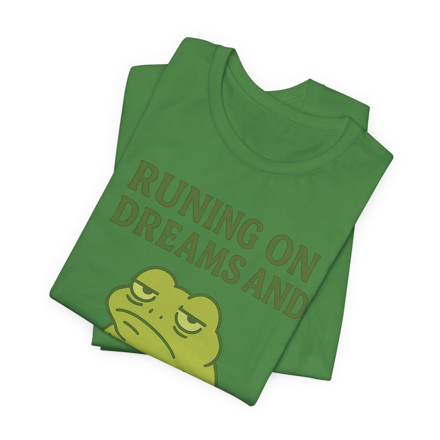 Running on Dreams and Snooze Buttons Shirt Sleepy Frog Tee Funny Night Owl Top Great Dad Gift Cozy Loungewear Aesthetic