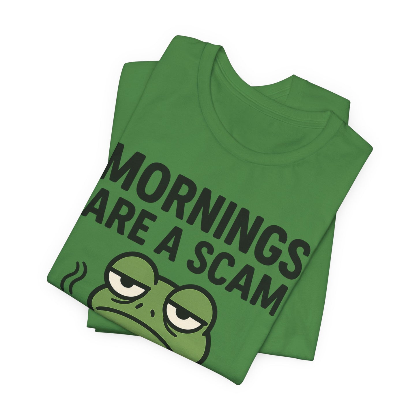 Mornings Are a Scam Frog Shirt Funny Sleepy Tee Night Owl Top Coffee First Gift for Dad Cute Graphic Loungewear Aesthetic