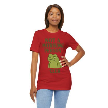 Not a Morning Person Club Sleepy Frog Shirt Funny Coffee Before Talk Tee Kawaii Aesthetic Gift for Dad Cozy Graphic Top