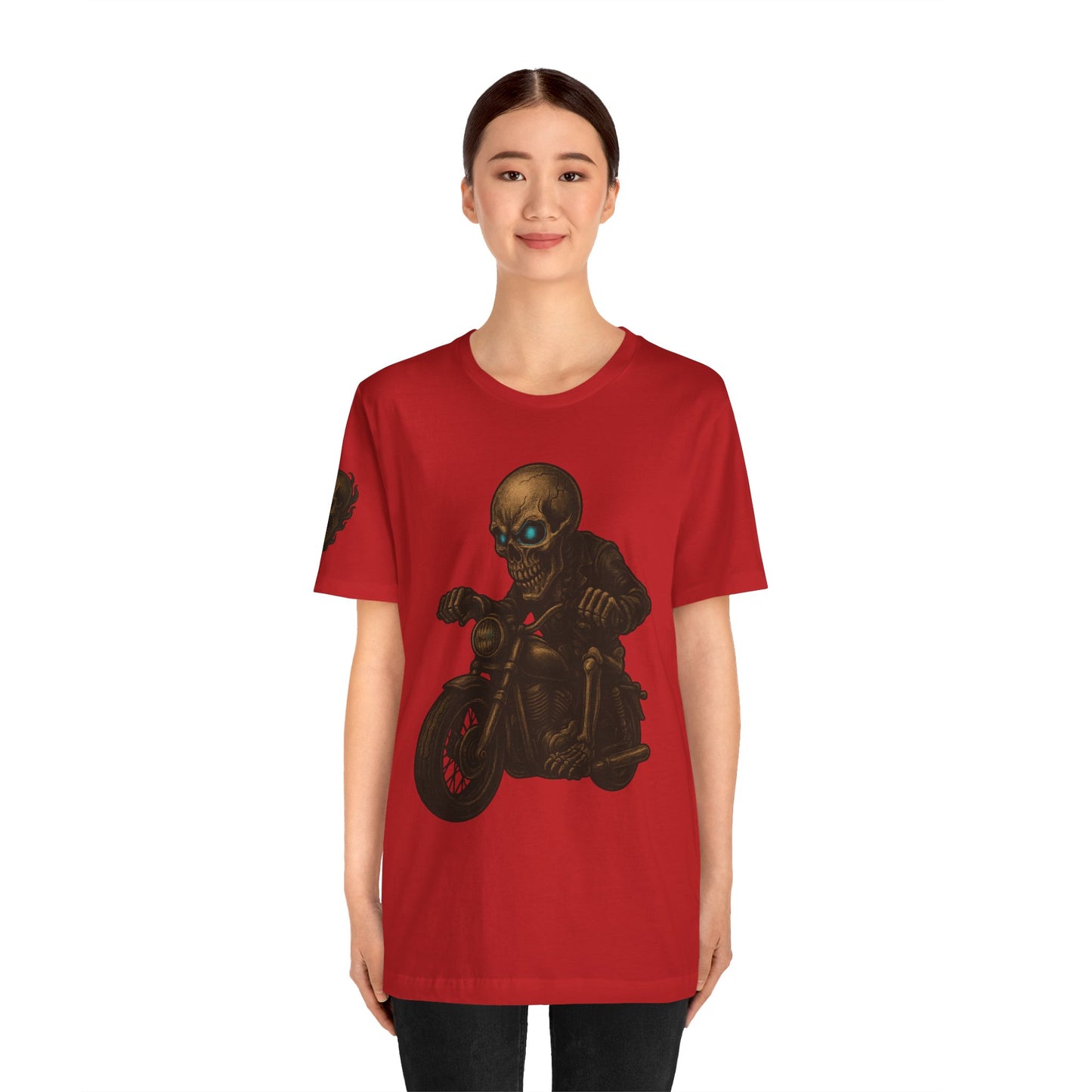 Gashadokuro Harley Rider Tattoo Style Shirt Japanese Skull Yokai Art Horror Biker Tee for Adults Unique Dad Gift