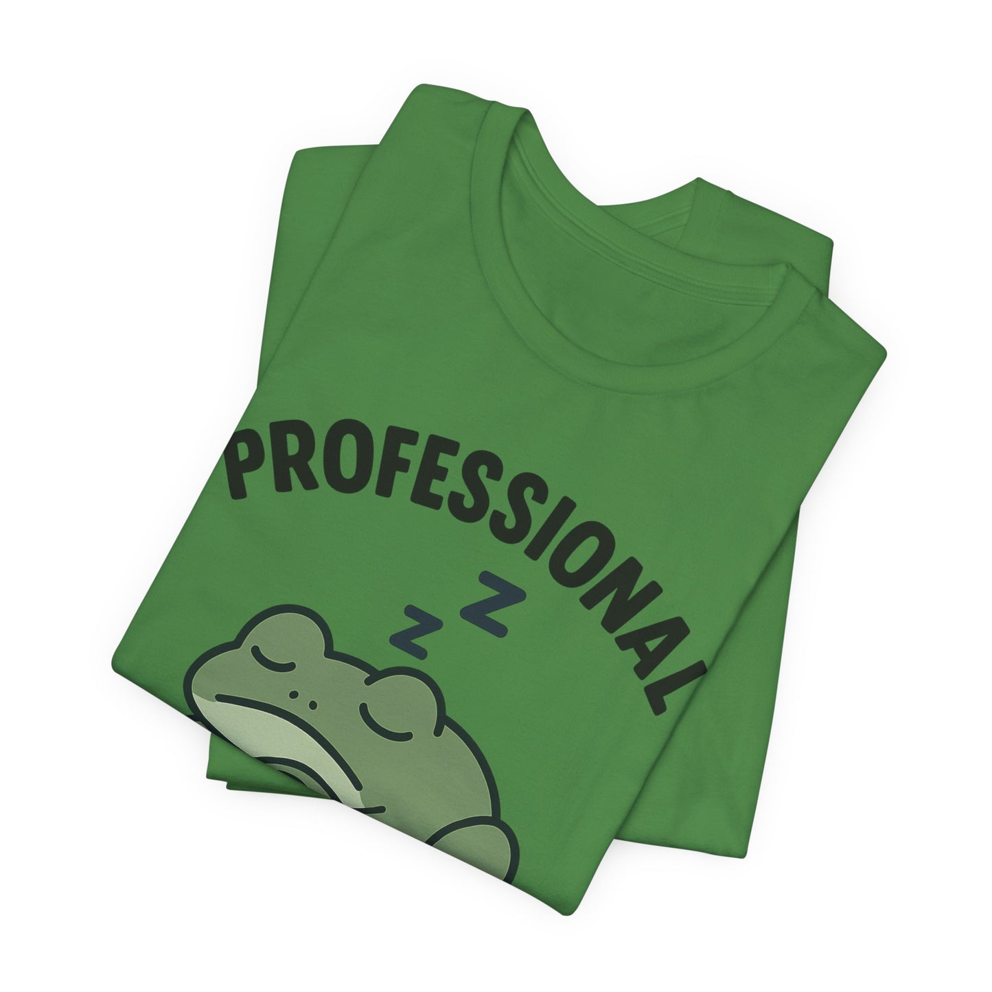 Professional Snoozer Frog Shirt Funny Sleepy Tee Night Owl Top Coffee First Gift for Dad Cute Graphic Cozy Loungewear