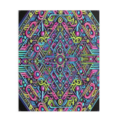 Futuristic Neon Circuit Puzzle-Ultra-Detailed Geometric Jigsaw for Adults | Sci-Fi Abstract Challenge (1000+ Pieces)