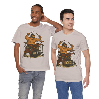 Sumo Drummer Graphic Tee Japanese Sumo Playing Drums Shirt for Music Lovers Band Dads Birthday Gift Festival Wear Streetwear Art