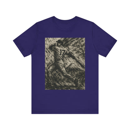 Pro Baseball Batter Ink Art Shirt Fuji Mountain Retro Japanese Print No 17 Power Swing Tee Japan Inspired Gift for Dad