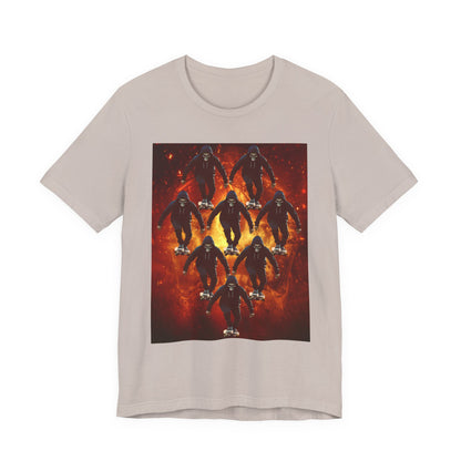 Skull Hoodie Skater T Shirt Urban Streetwear Skateboard Graphic Tee Gothic Horror Skate Style Gift for Dad Teen Boys Halloween Vibe