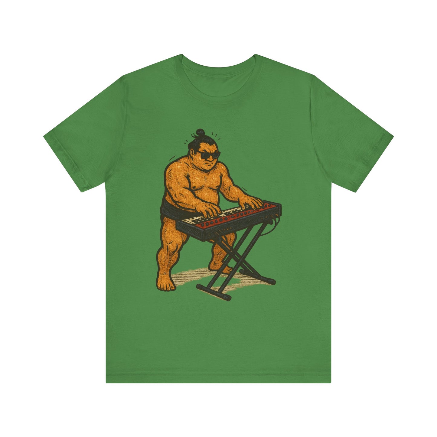 Sumo Piano Rock T Shirt Japanese Sumo Wrestler Playing Stage Keyboard Vintage Comic Art Graphic Tee Japan Gift For Dad Musicians