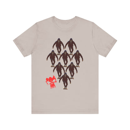 Skull Hoodie Skater T Shirt Urban Streetwear Skateboard Graphic Tee Gothic Horror Skate Style Gift for Dad Teen Boys Halloween Vibe