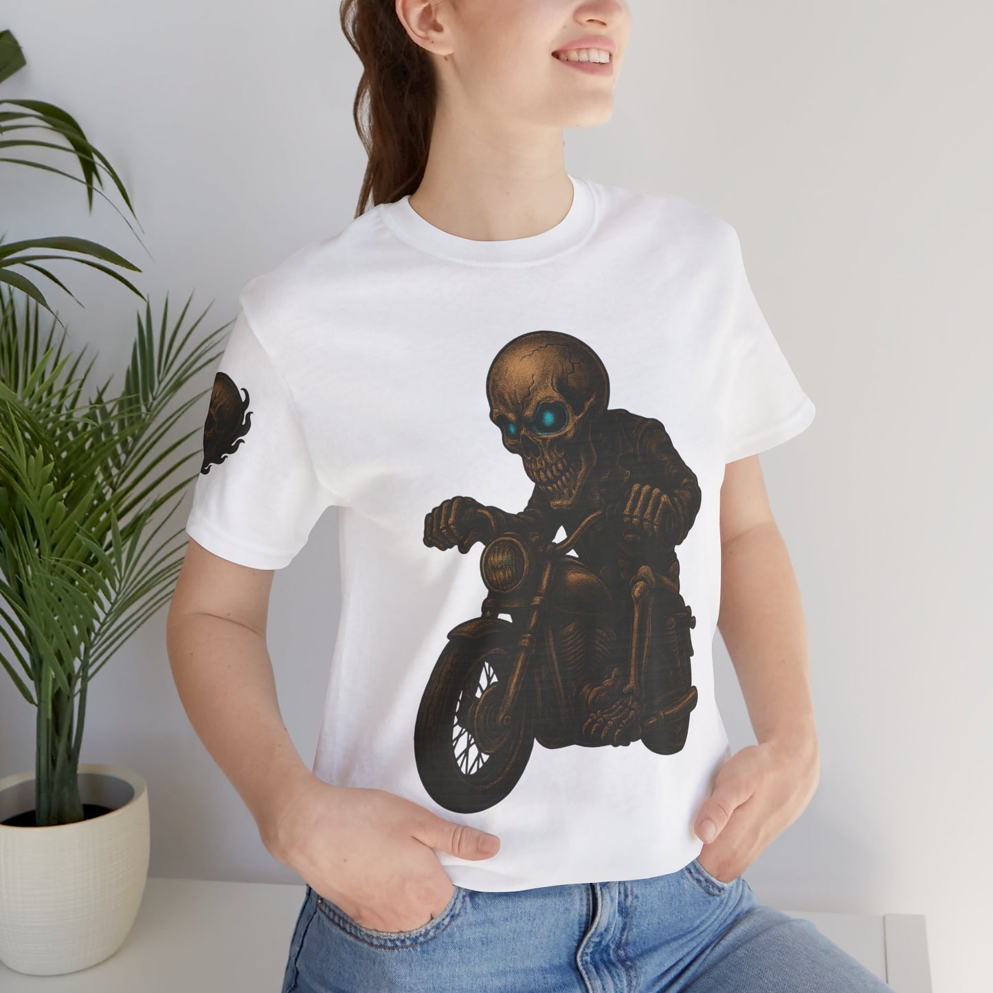 Gashadokuro Harley Rider Tattoo Style Shirt Japanese Skull Yokai Art Horror Biker Tee for Adults Unique Dad Gift