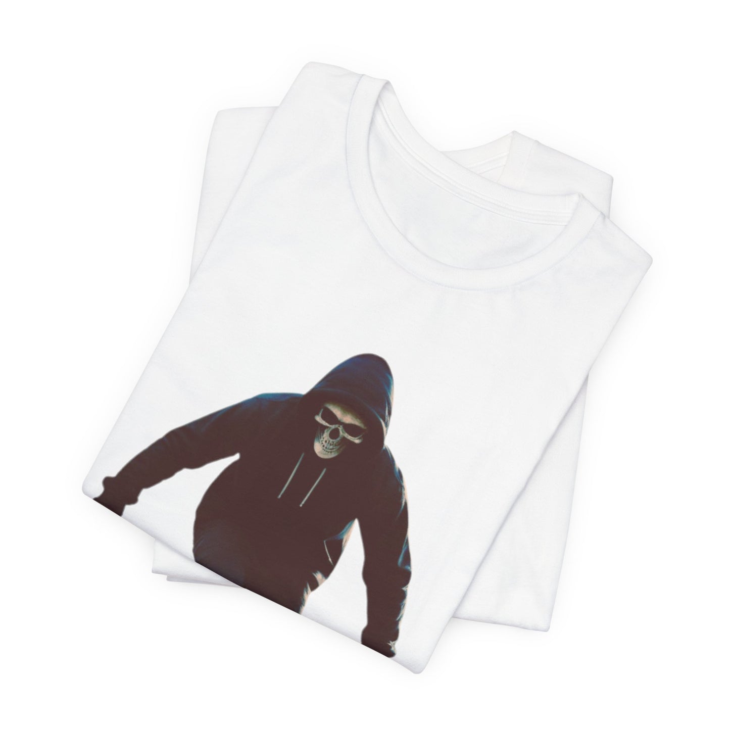 Skull Hoodie Skater T Shirt Urban Streetwear Skateboard Graphic Tee Gothic Horror Skate Style Gift for Dad Teen Boys Halloween Vibe