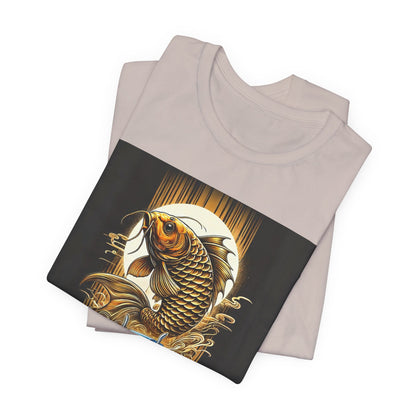 Bold Koi & Truck Fusion T-Shirt | Japanese Golden Carp AND Convoy Art Tee | Vibrant Streetwear for Truckers AND Tattoo Fans No.2