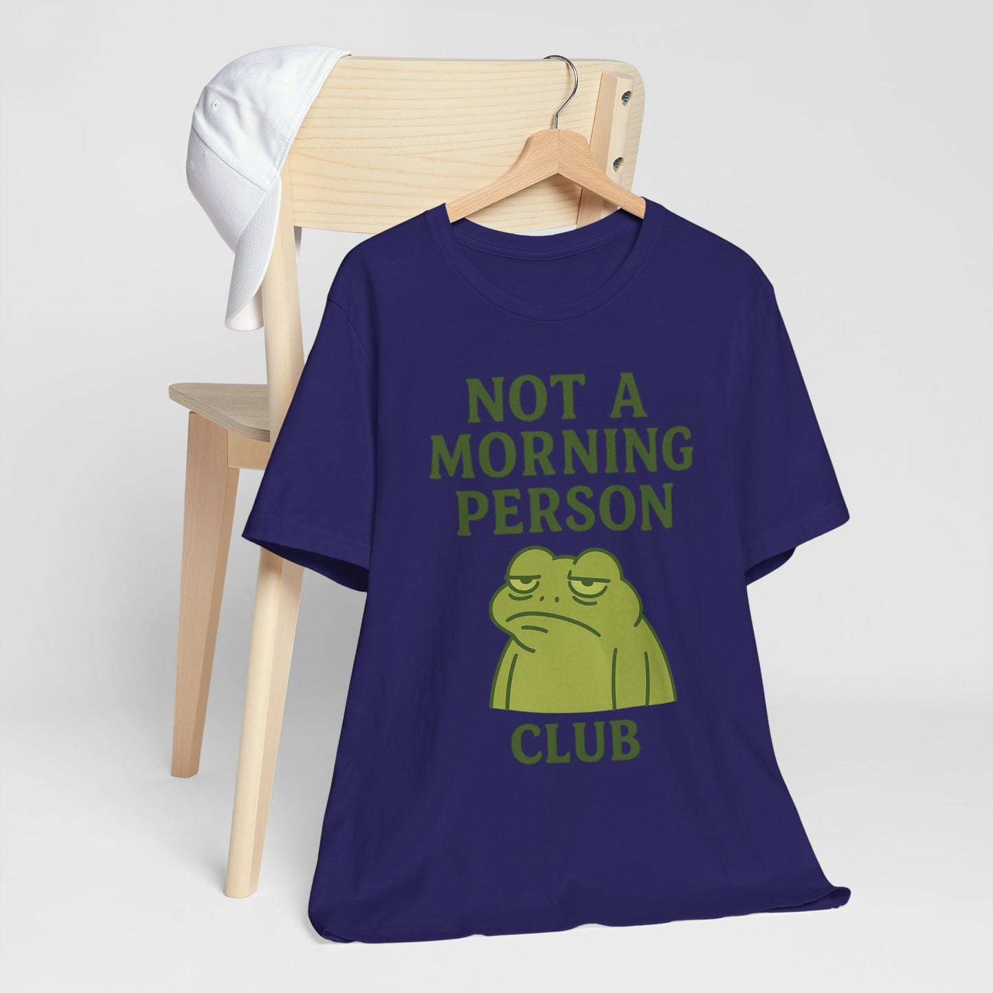 Not a Morning Person Club Sleepy Frog Shirt Funny Coffee Before Talk Tee Kawaii Aesthetic Gift for Dad Cozy Graphic Top