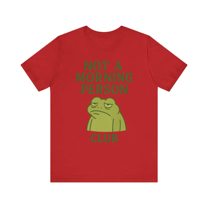 Not a Morning Person Club Sleepy Frog Shirt Funny Coffee Before Talk Tee Kawaii Aesthetic Gift for Dad Cozy Graphic Top