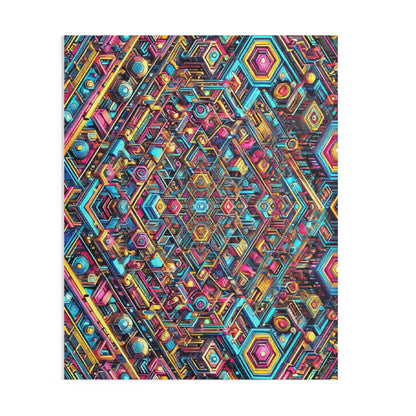 Futuristic Neon Circuit Puzzle-Ultra-Detailed Geometric Jigsaw for Adults | Sci-Fi Abstract Challenge (1000+ Pieces)