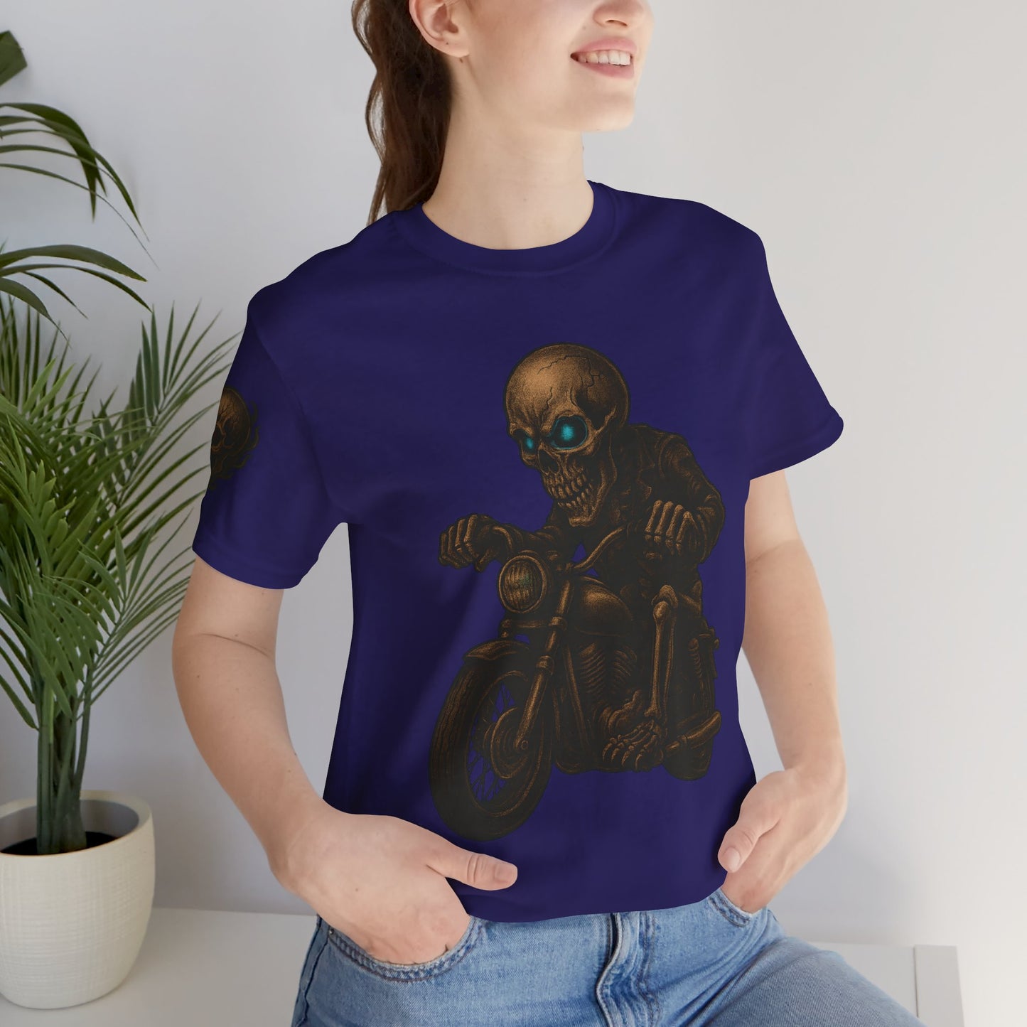 Gashadokuro Harley Rider Tattoo Style Shirt Japanese Skull Yokai Art Horror Biker Tee for Adults Unique Dad Gift