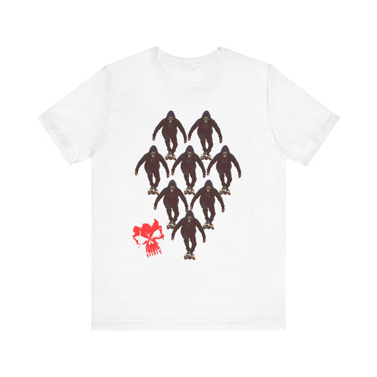 Skull Hoodie Skater T Shirt Urban Streetwear Skateboard Graphic Tee Gothic Horror Skate Style Gift for Dad Teen Boys Halloween Vibe