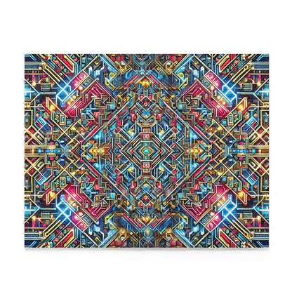 Futuristic Neon Circuit Puzzle-Ultra-Detailed Geometric Jigsaw for Adults | Sci-Fi Abstract Challenge (1000+ Pieces)