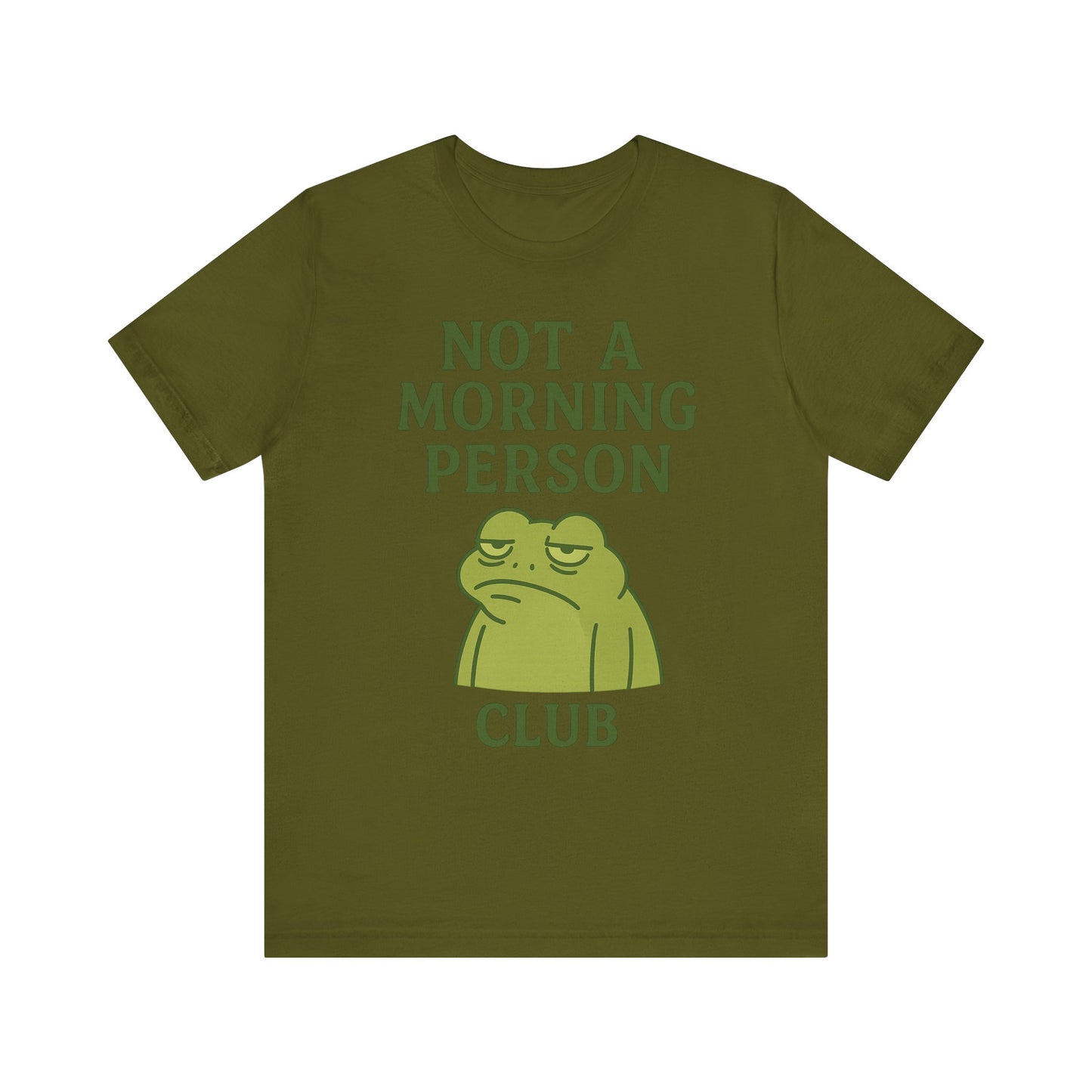 Not a Morning Person Club Sleepy Frog Shirt Funny Coffee Before Talk Tee Kawaii Aesthetic Gift for Dad Cozy Graphic Top