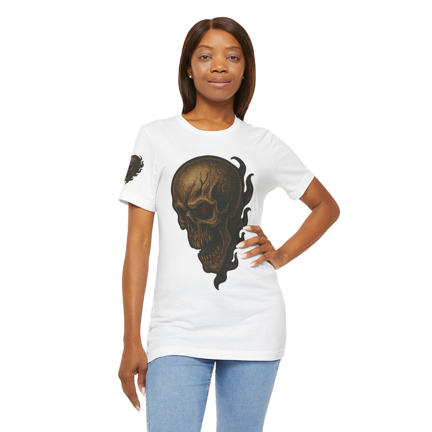 Gashadokuro Skull Tattoo Style Face Graphic Shirt Horror Yokai Streetwear for Adults Dad Gift Japanese Art Tee