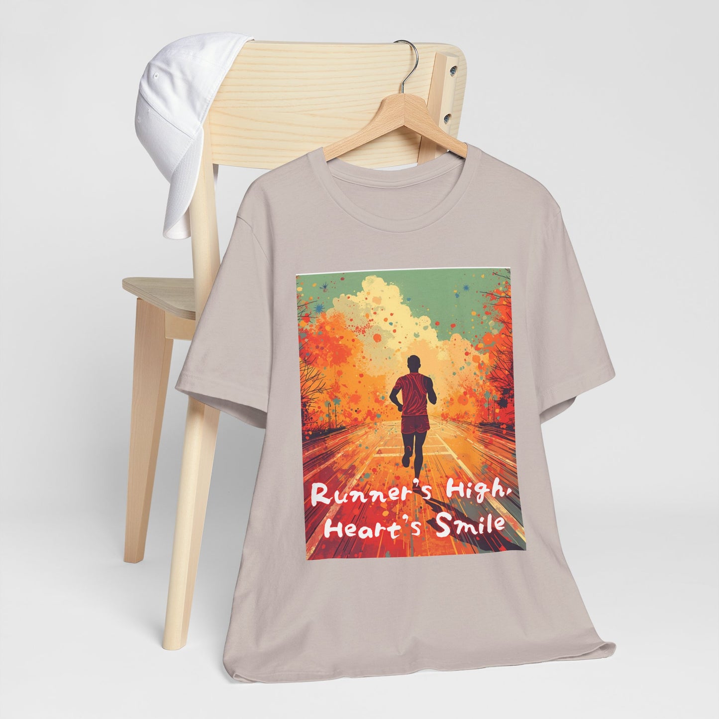 Runners High Hearts Smile marathon wall art rainbow runner canvas motivational running decor gift for runners home gym office