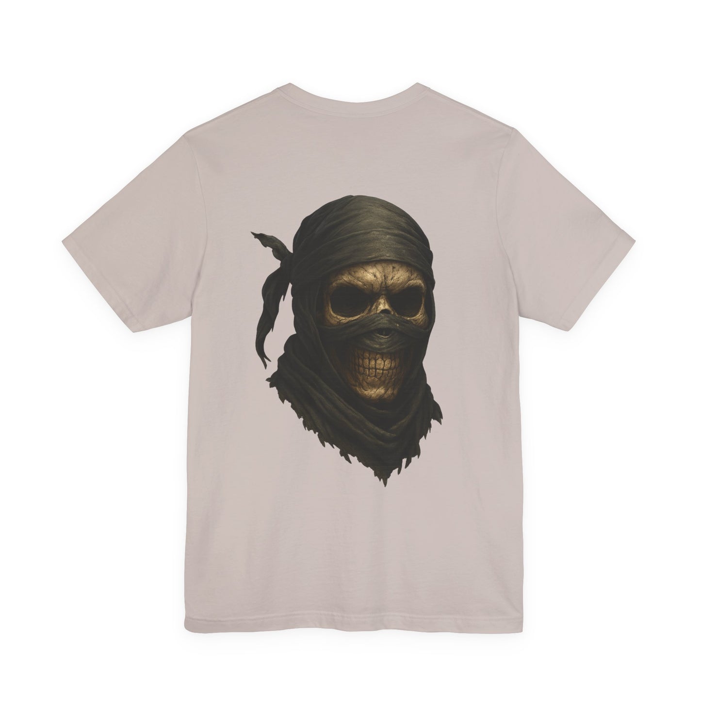 Dark Ninja Skull T-Shirt - Japanese Horror Art, Ninja Skeleton Graphic Tee, High-Detail Gothic Warrior Shirt, Unisex Streetwear