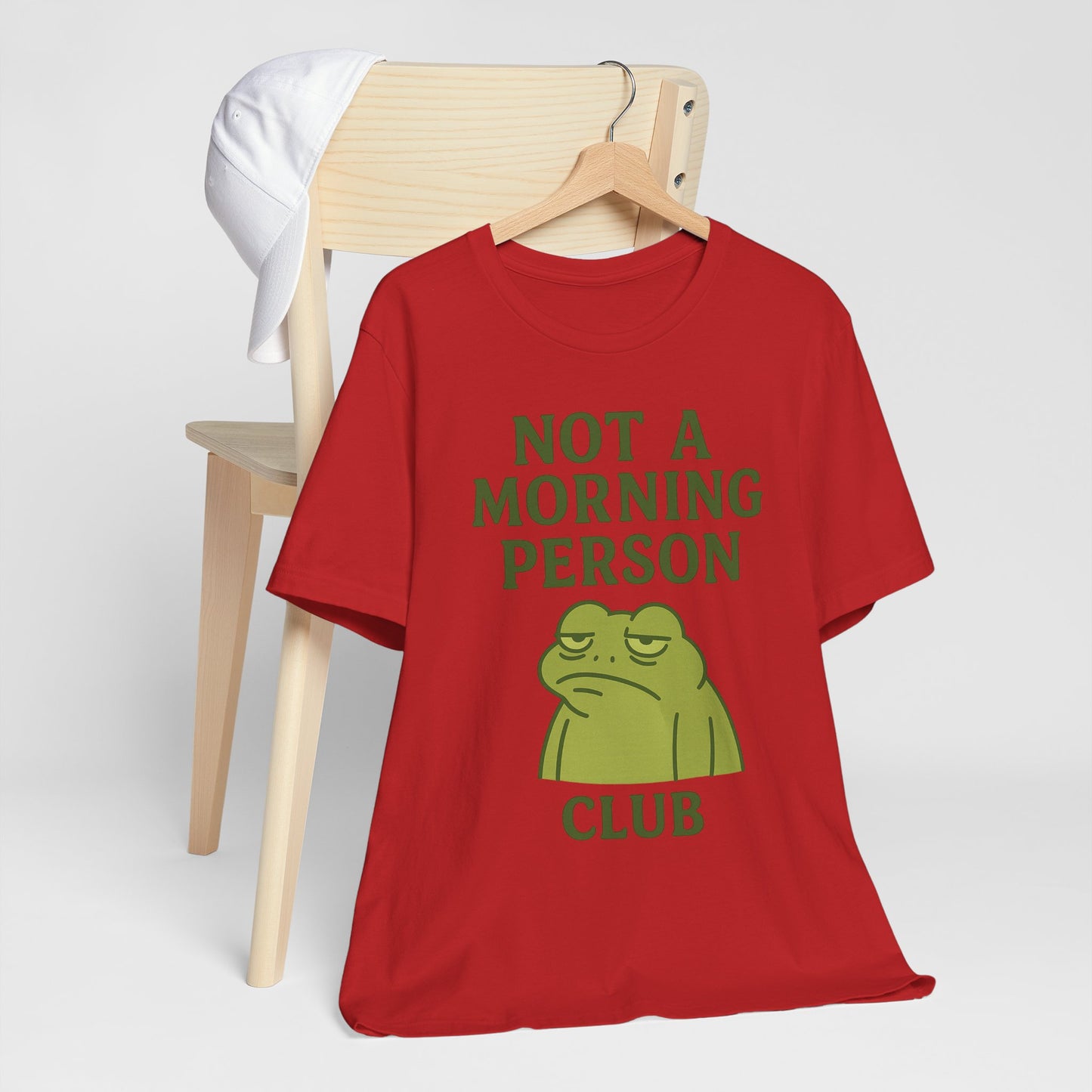 Not a Morning Person Club Sleepy Frog Shirt Funny Coffee Before Talk Tee Kawaii Aesthetic Gift for Dad Cozy Graphic Top