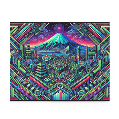 Neon x Geometric x Mt. Fuji! A super tricky puzzle with a cool sci-fi vibe-perfect brain workout for adults! 1000+ pieces of fun!