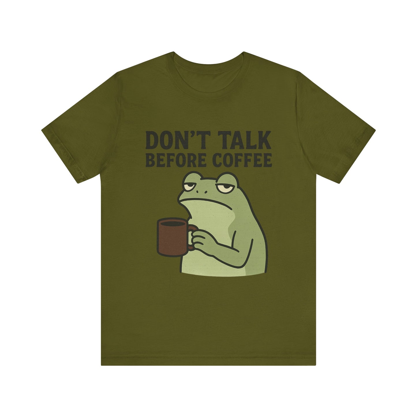 Don't Talk Before Coffee Grumpy Frog Shirt Funny Coffee Lover Tee Not A Morning Person Introvert Dad Gift Barista Graphic