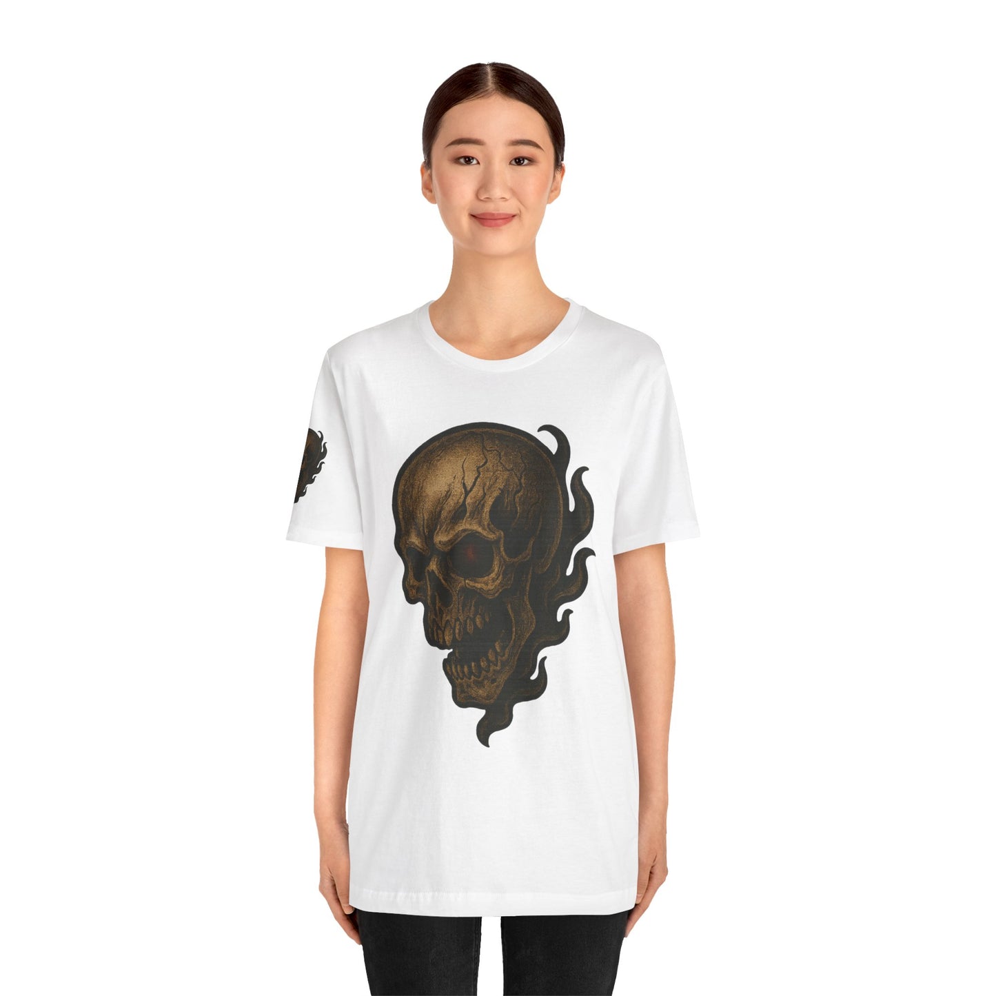 Gashadokuro Skull Tattoo Style Face Graphic Shirt Horror Yokai Streetwear for Adults Dad Gift Japanese Art Tee