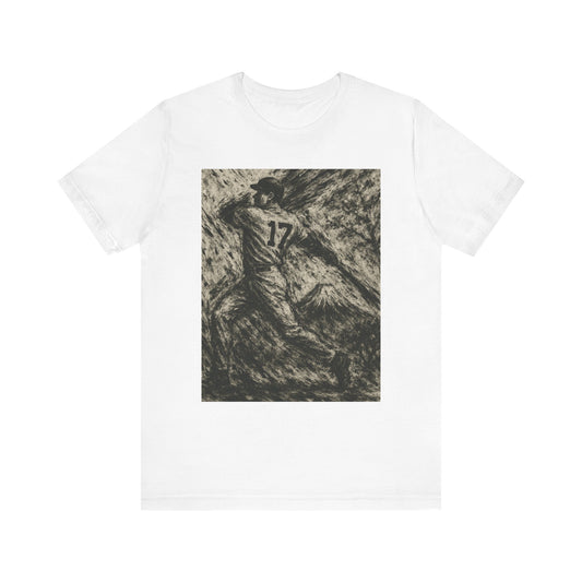 Pro Baseball Batter Ink Art Shirt Fuji Mountain Retro Japanese Print No 17 Power Swing Tee Japan Inspired Gift for Dad