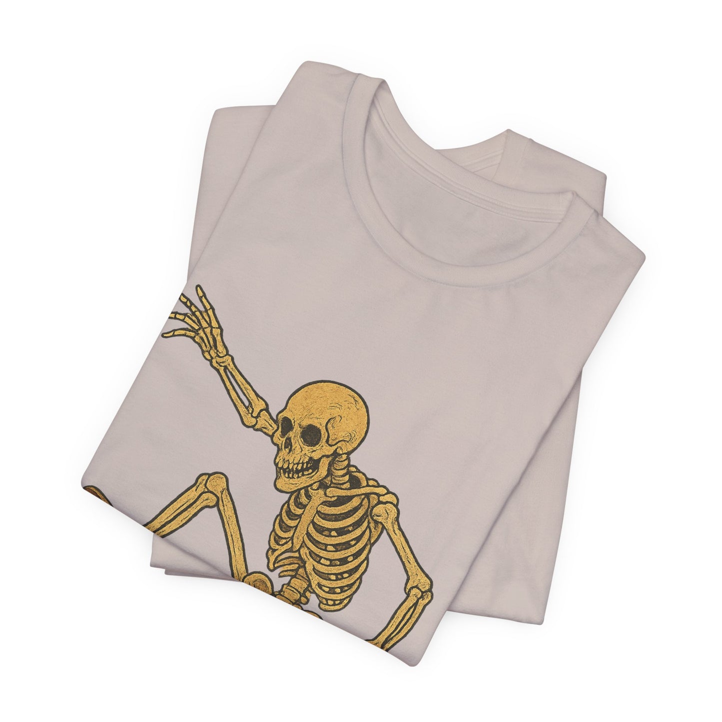 Skater Skeleton Graphic Tee for Adults - Vintage-Style Skeleton Skateboarding Shirt - Edgy Streetwear T-Shirt for Skaters and Art Lovers