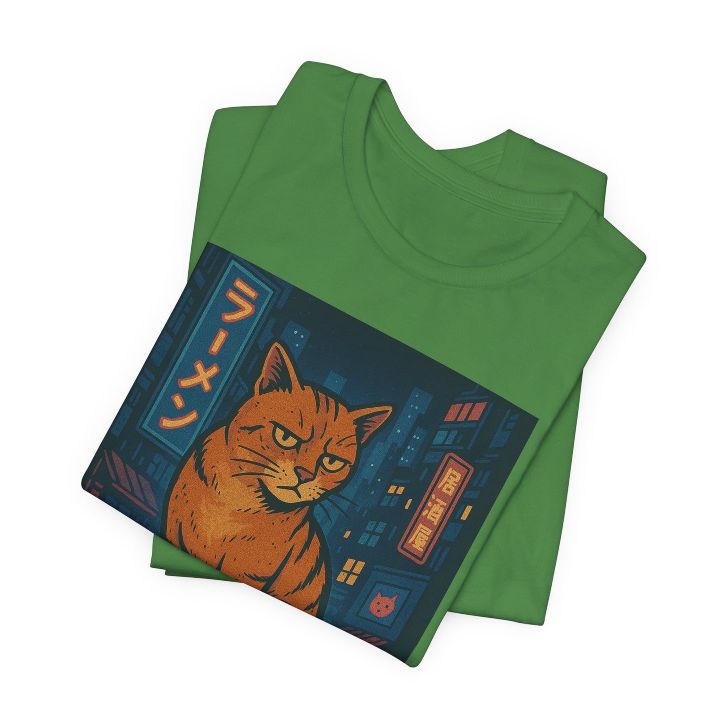 Neo Tokyo Stray Cat Shirt Retro Anime Poster Style Nora Neko Tee Ramen Izakaya Night Graphic Japan Streetwear Gift for Dad