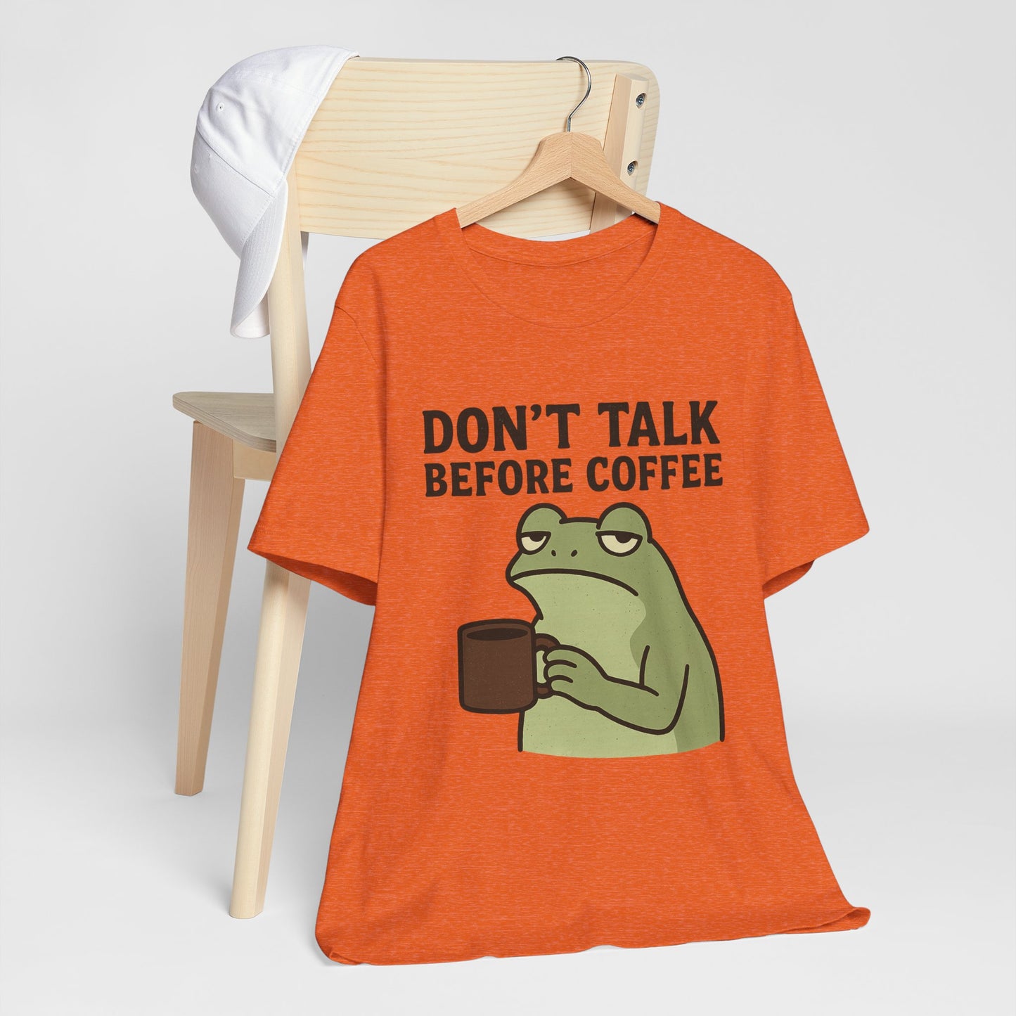 Don't Talk Before Coffee Grumpy Frog Shirt Funny Coffee Lover Tee Not A Morning Person Introvert Dad Gift Barista Graphic