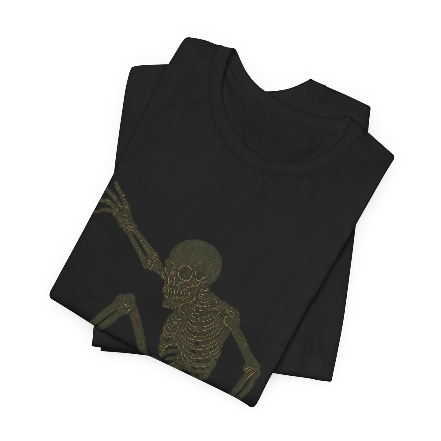 Skater Skeleton Graphic Tee for Adults - Vintage-Style Skeleton Skateboarding Shirt - Edgy Streetwear T-Shirt for Skaters and Art Lovers